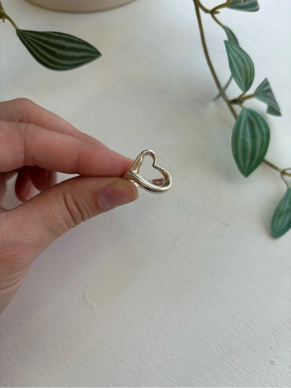 Tiffany & Co. Elsa Peretti Open Heart Sterling Silver Ring
